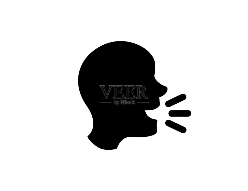 交谈中的男人图标。说话的男人符号 - 矢量图标素材