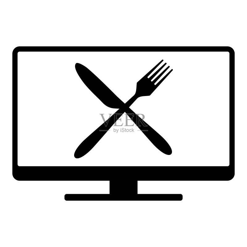餐具和屏幕图标素材