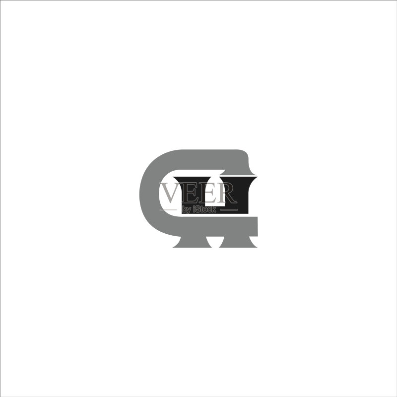 字母HC或CH标志设计模板图标素材