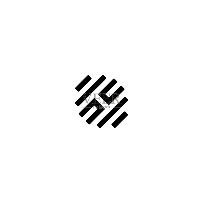 字母HC或CH标志设计模板图标素材