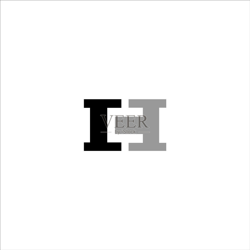字母HC或CH标志设计模板图标素材