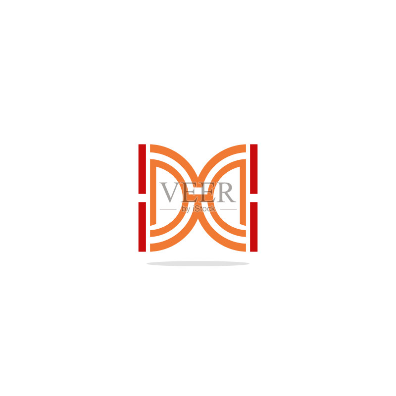 D字母初始装饰标志图标素材
