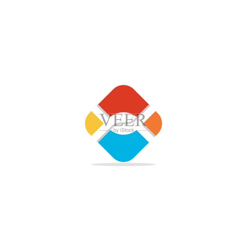 方形彩色Logo图标素材