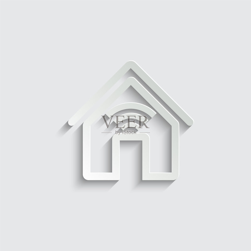 房屋图标智能家居线性黑色图标图标素材