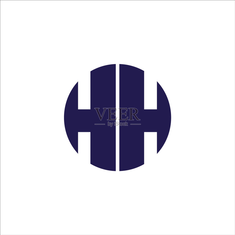 字母HH或H标志设计模板图标素材
