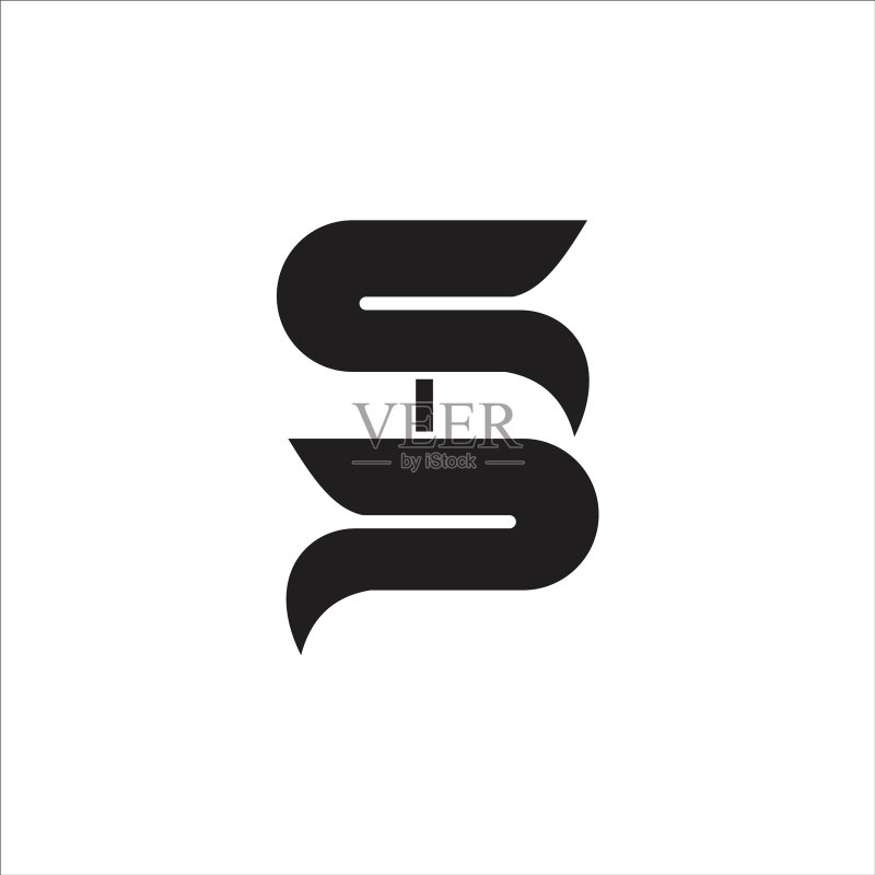 首字母HS或SH标志设计模板图标素材