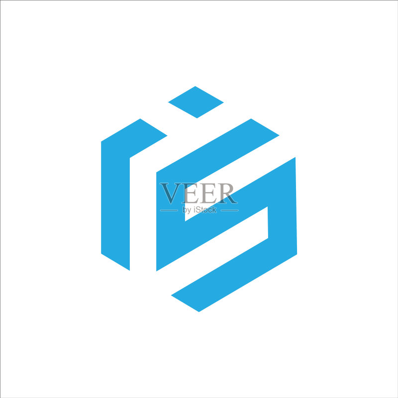 字母IS或SI标志设计模板图标素材