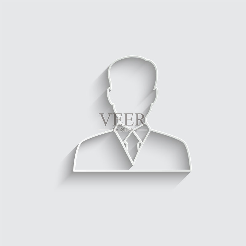 纸质商务人士剪影图标图标素材
