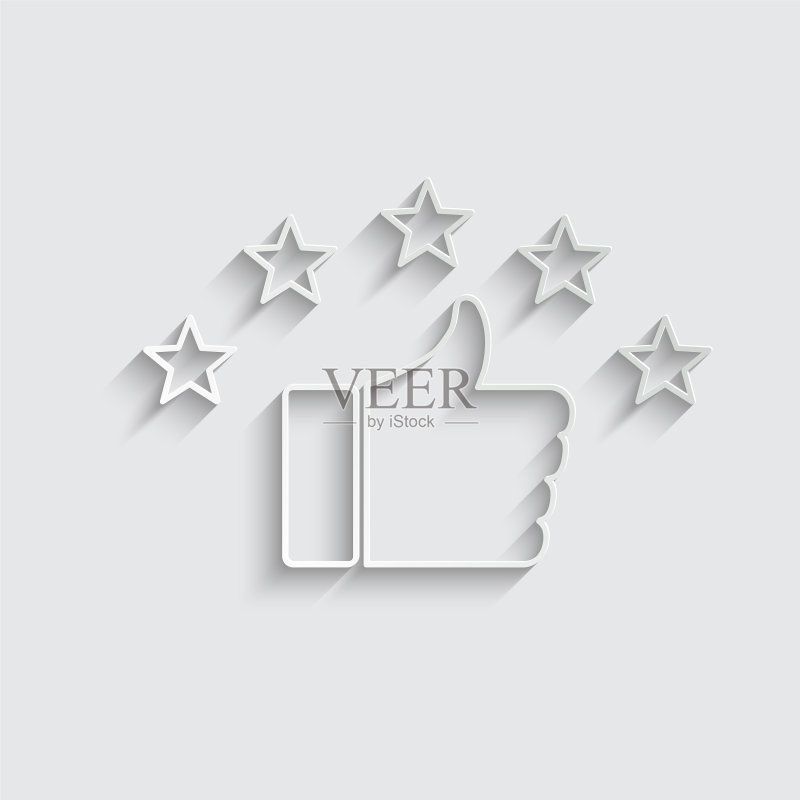 纸质反馈图标,五星评级图标图标素材