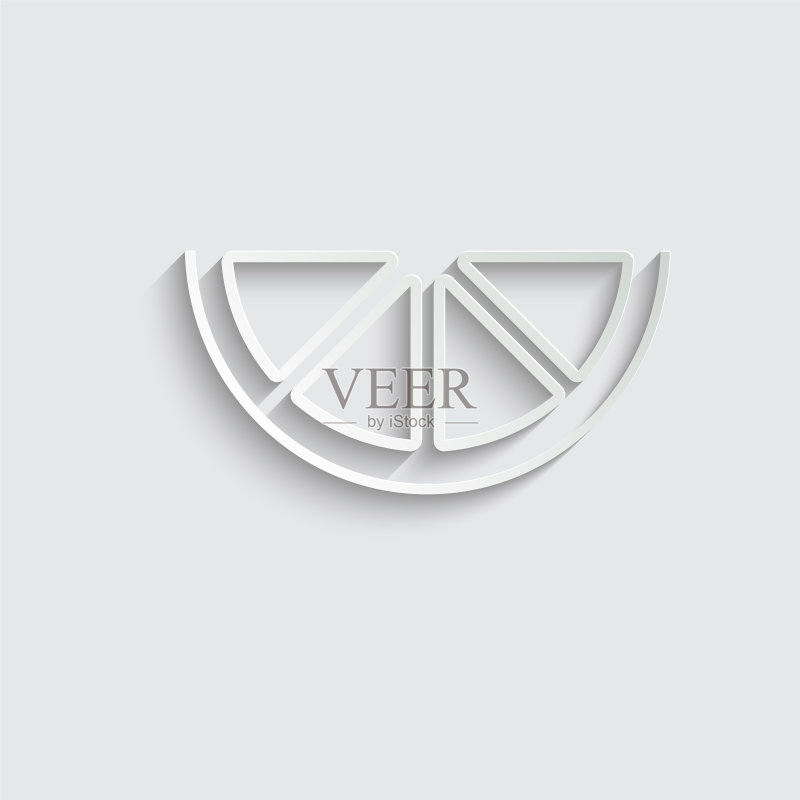 柠檬图标黑色新鲜柑橘半个柠檬图标素材