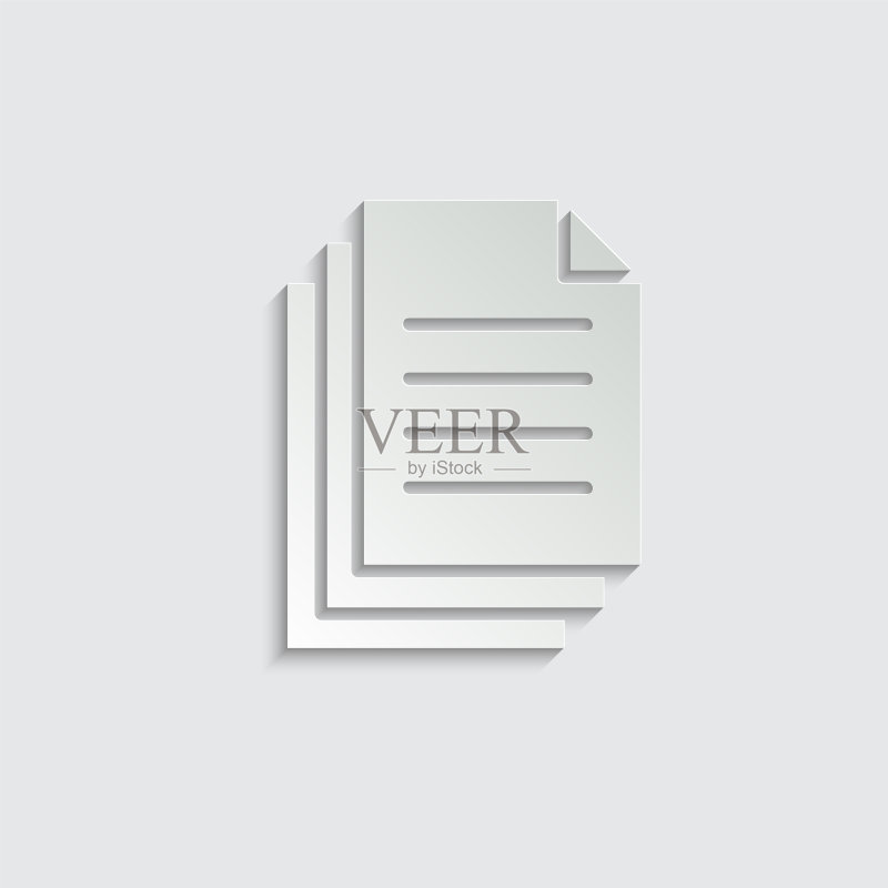 带注释符号的文档纸张图标图标素材