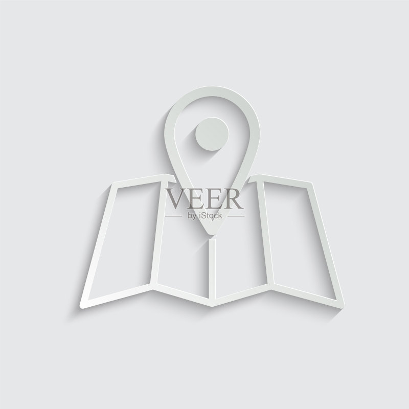 地图指针-线条设计图标图标素材