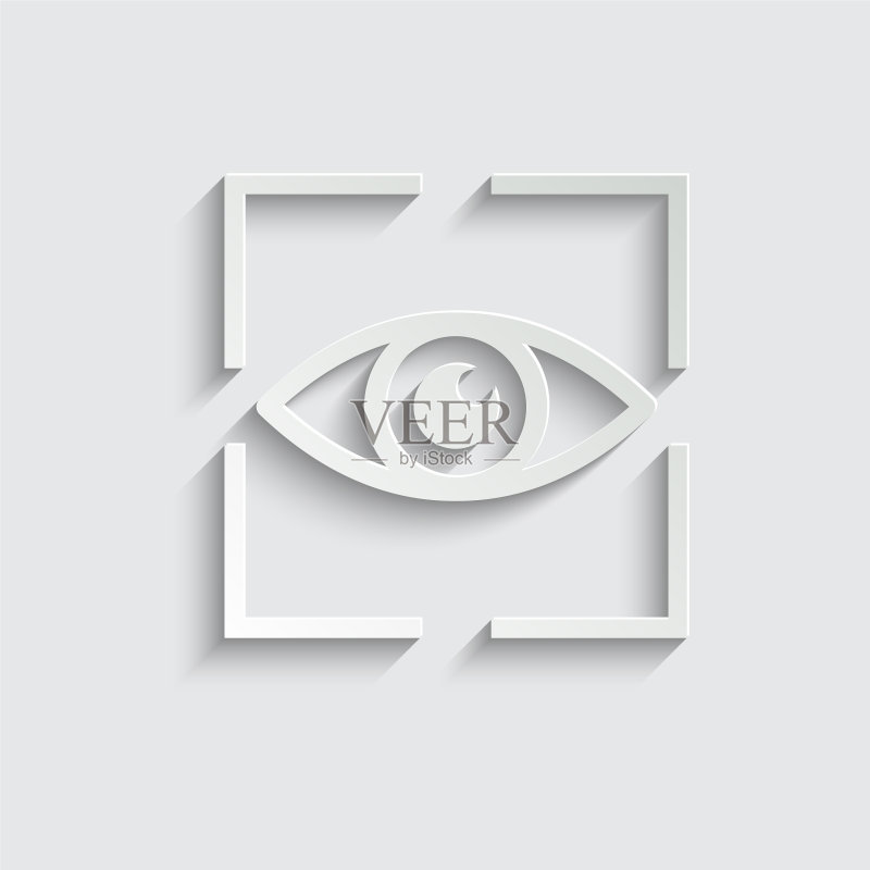 视网膜扫描识别图标图标素材