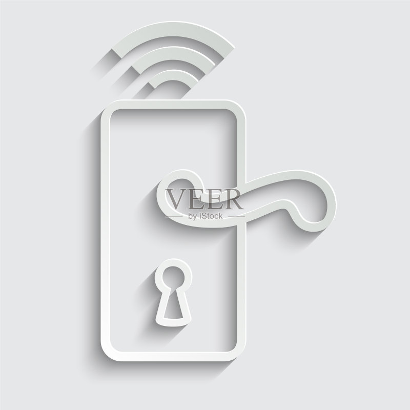 智能锁无线门锁图标图标素材