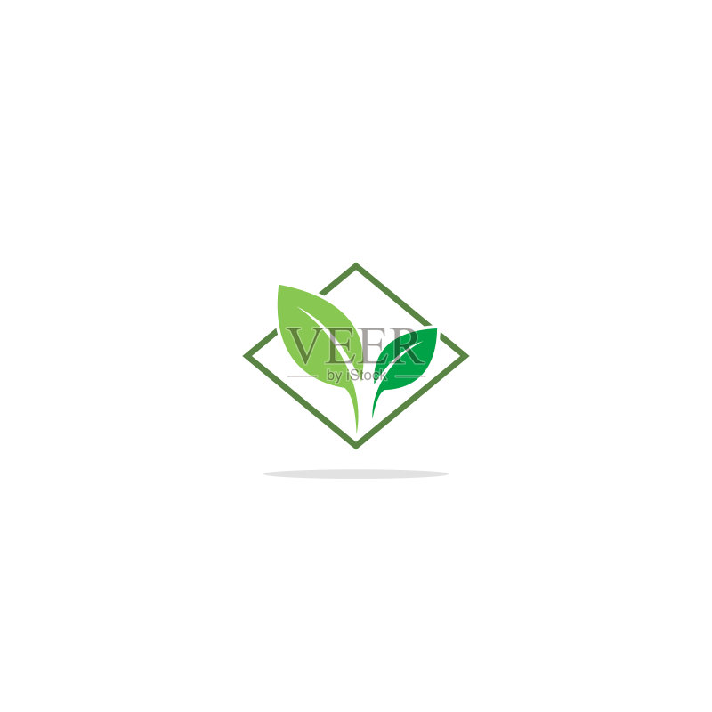 绿叶种子有机logo图标素材