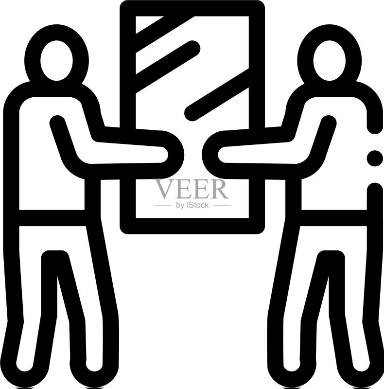 人们手持玻璃杯轮廓图标图标素材