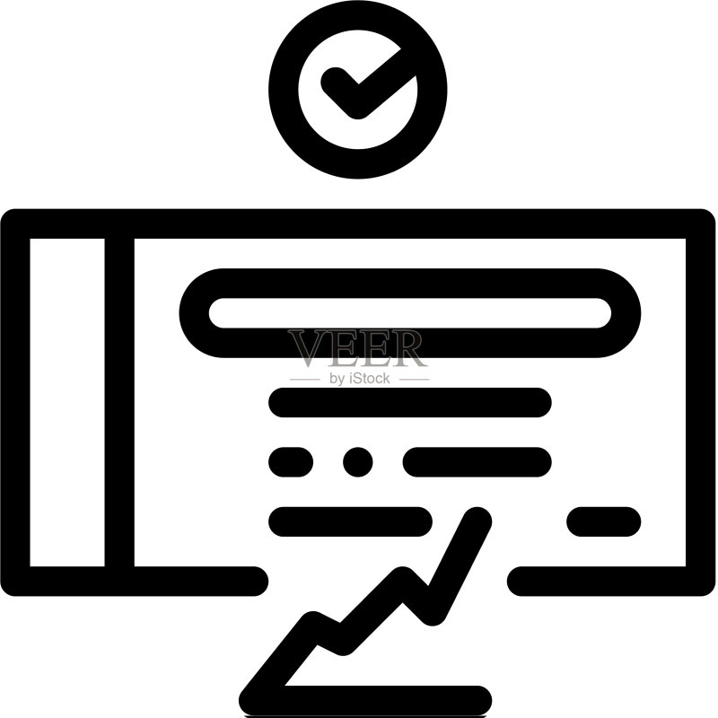 已确认的文档图表图标轮廓图标素材