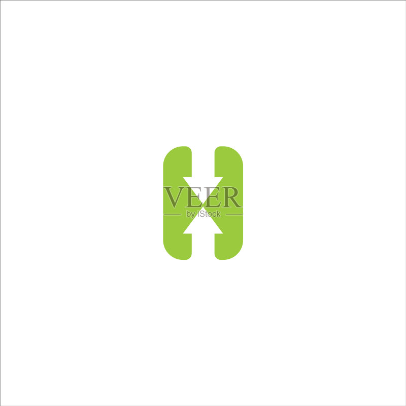 首字母H或HH标志设计模板图标素材