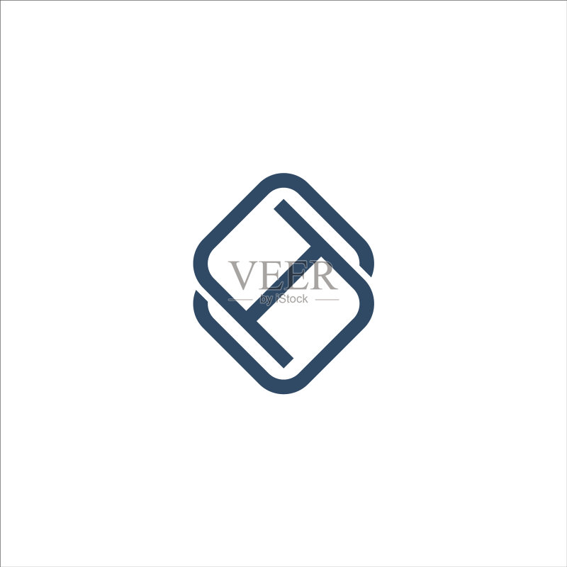 首字母H或HH标志设计模板图标素材