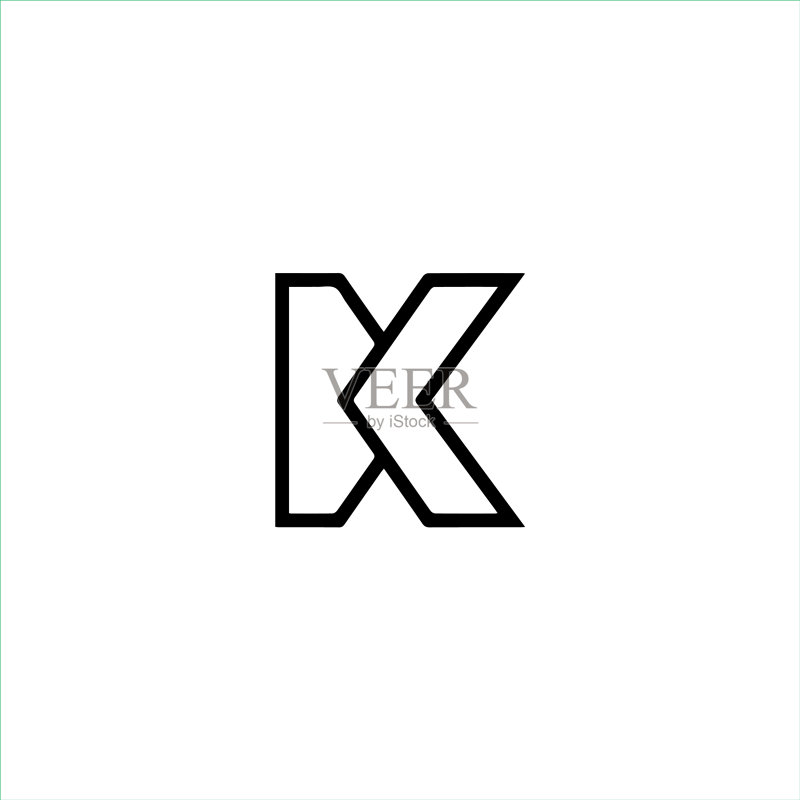 字母K标志设计模板图标素材