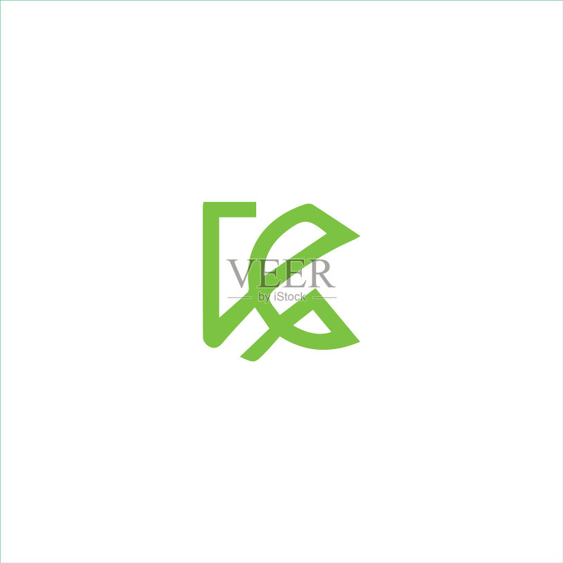 字母K标志设计模板图标素材