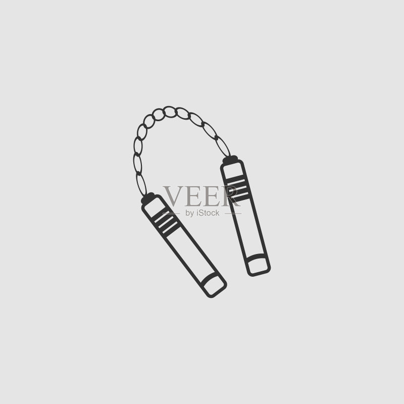 双截棍武器图标扁平图标素材