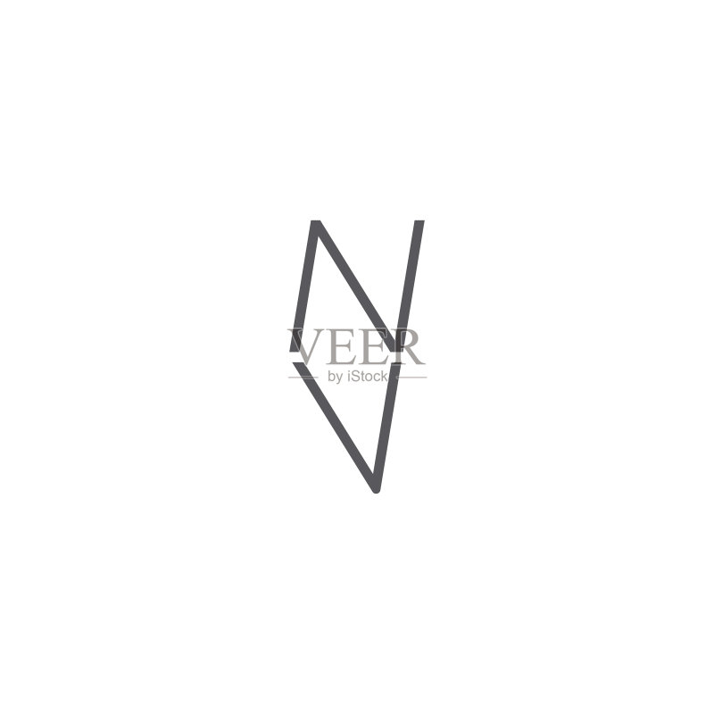 字母NV或VN标志设计模板图标素材