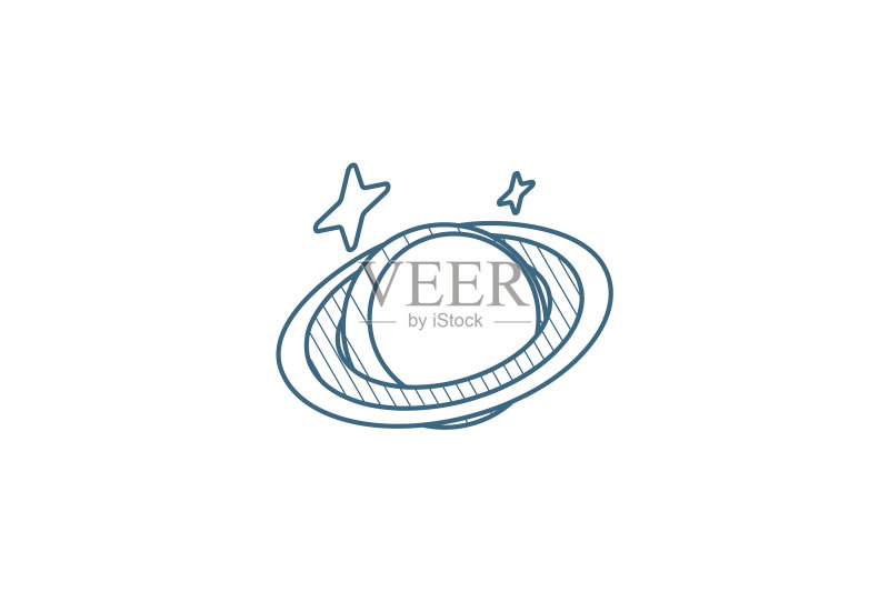 行星太空天文学2.5D图标3D线性艺术图标素材
