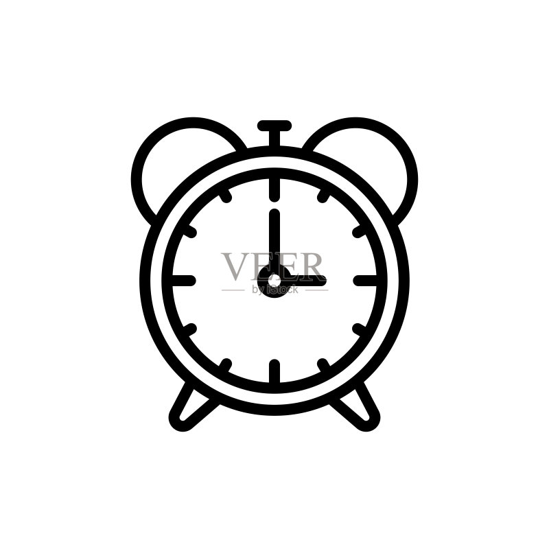 闹钟图标矢量图设计图标素材