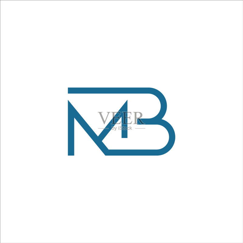 首字母MB或BM标志设计图标素材