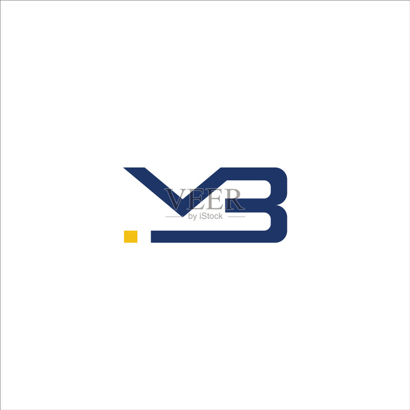 首字母MB或BM标志设计图标素材