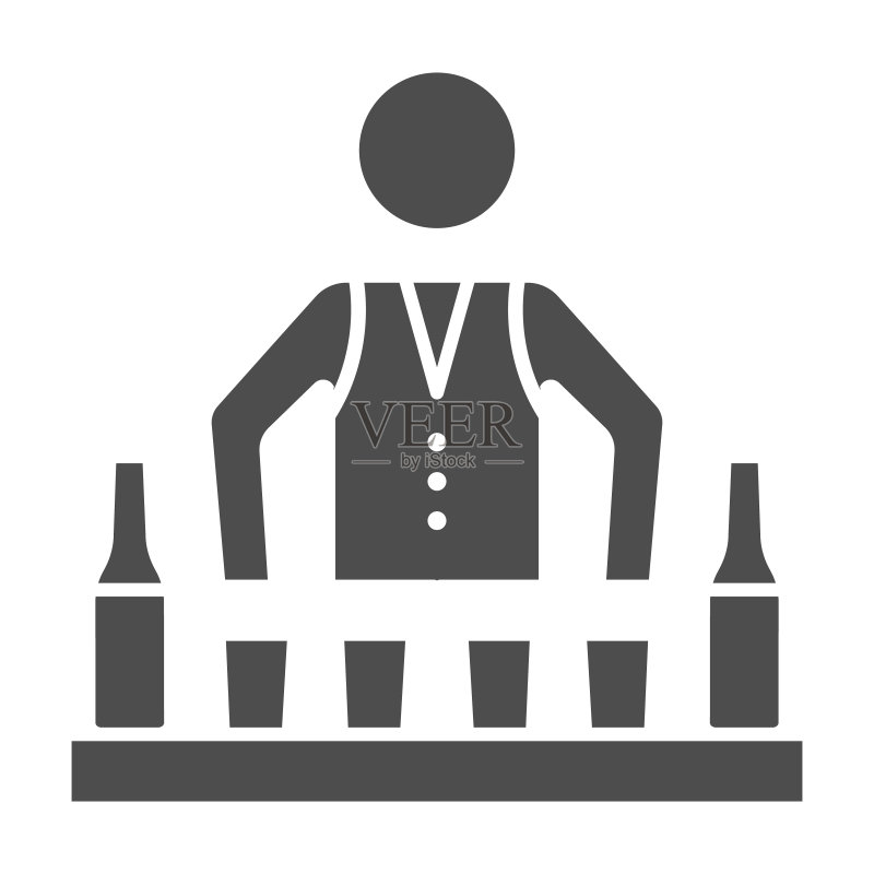 酒吧调酒师图标图标素材