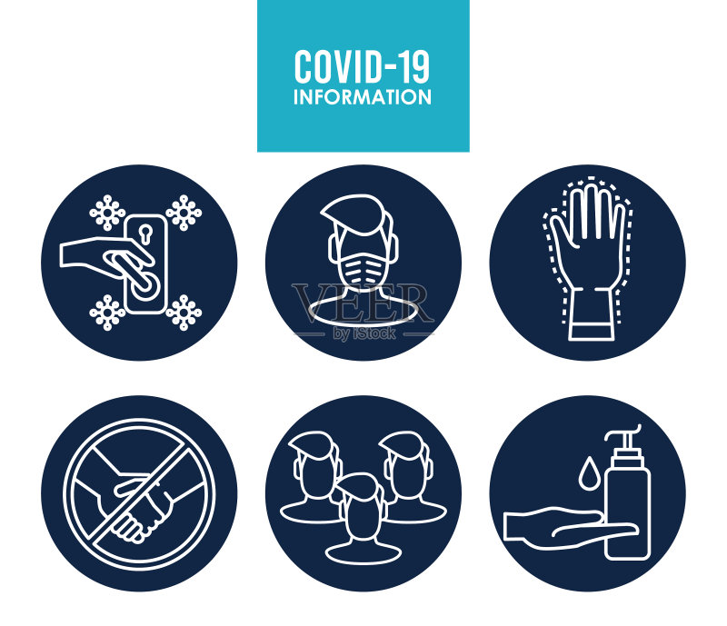 COVID-19教育信息图表图标图标素材