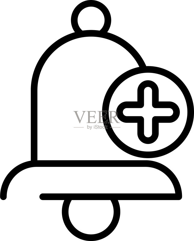 学校铃铛教育用品(孤立图标)图标素材