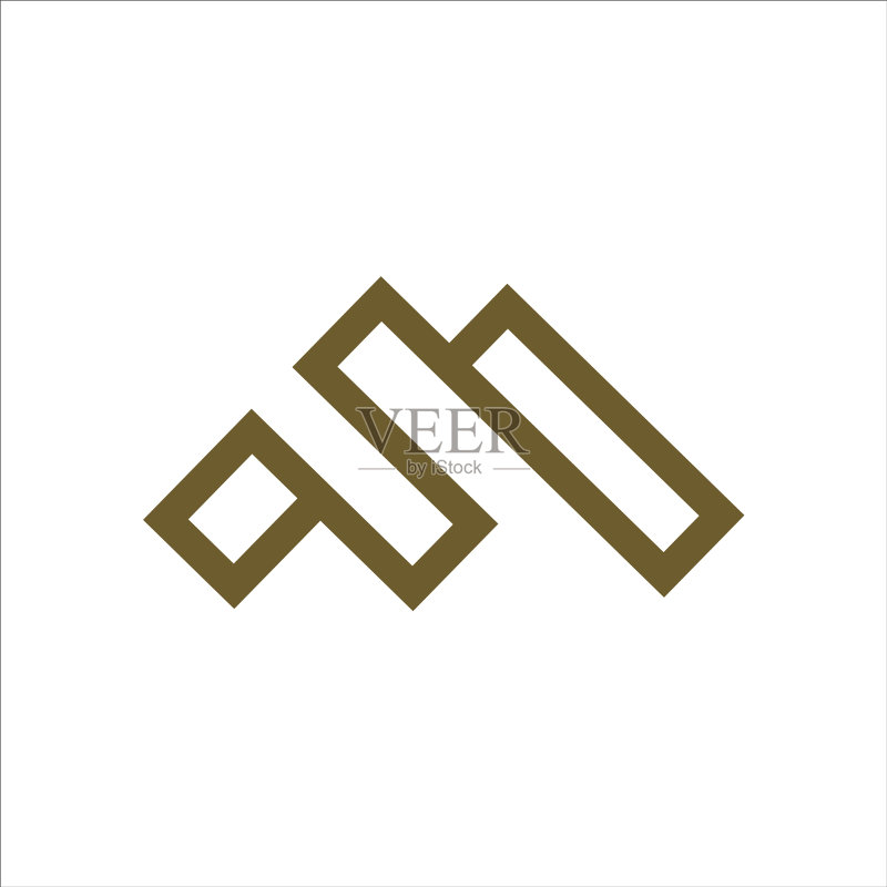 首字母m或mm标志设计模板图标素材