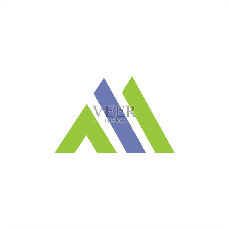 首字母m或mm标志设计模板图标素材