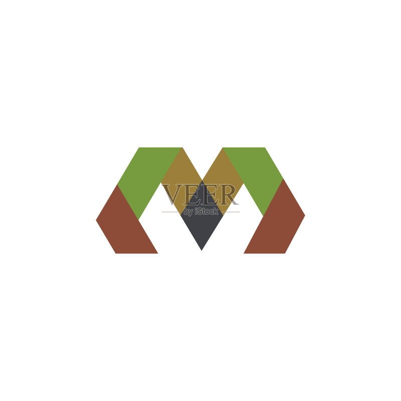 首字母m或mm标志设计模板图标素材