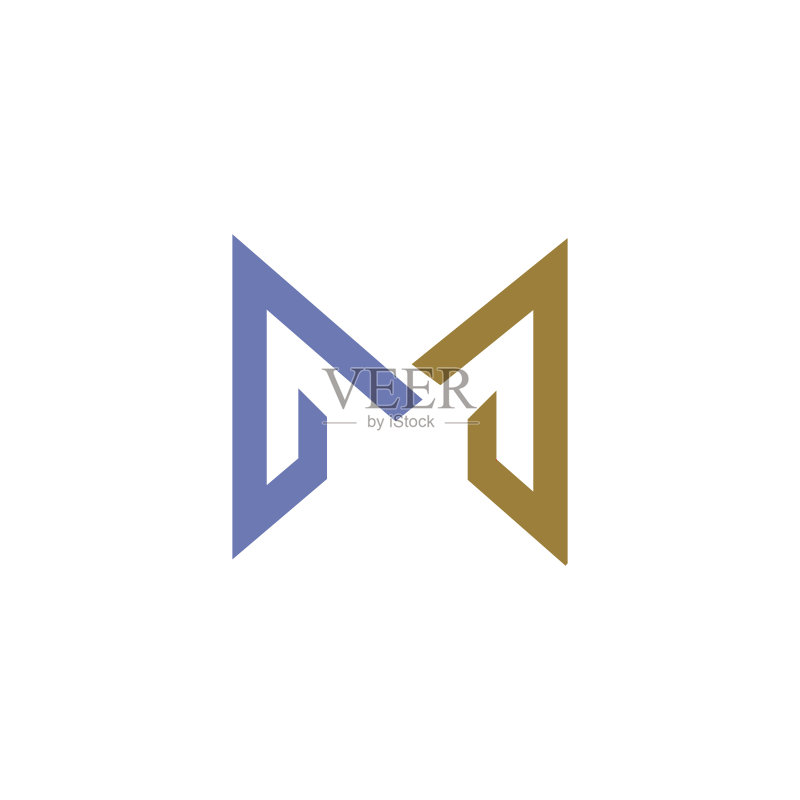 首字母m或mm标志设计模板图标素材