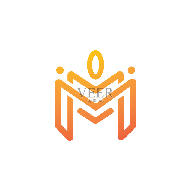 首字母m或mm标志设计模板图标素材