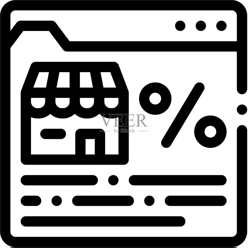 特许经营网站图标轮廓图标素材