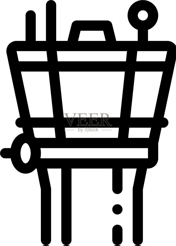 机场导航中心轮廓图标图标素材
