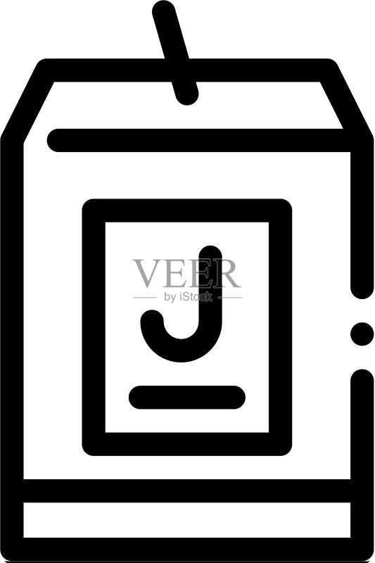 果汁包装图标轮廓图标素材