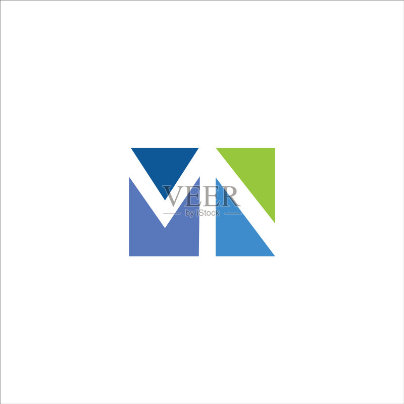 MN或NM字母logo设计模板图标素材