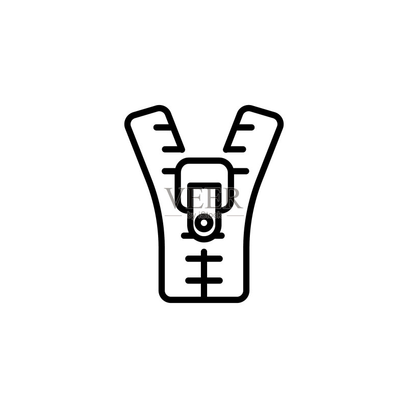 矢量拉链图标标志图标素材