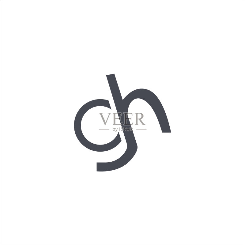 字母GH或HG标志设计模板图标素材
