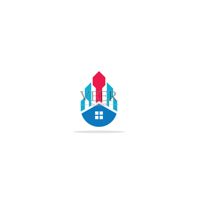 房屋中介建筑公司logo图标素材