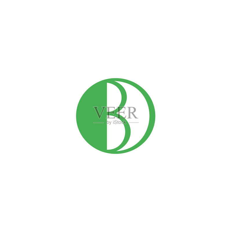 首字母OB或BO标志设计图标素材