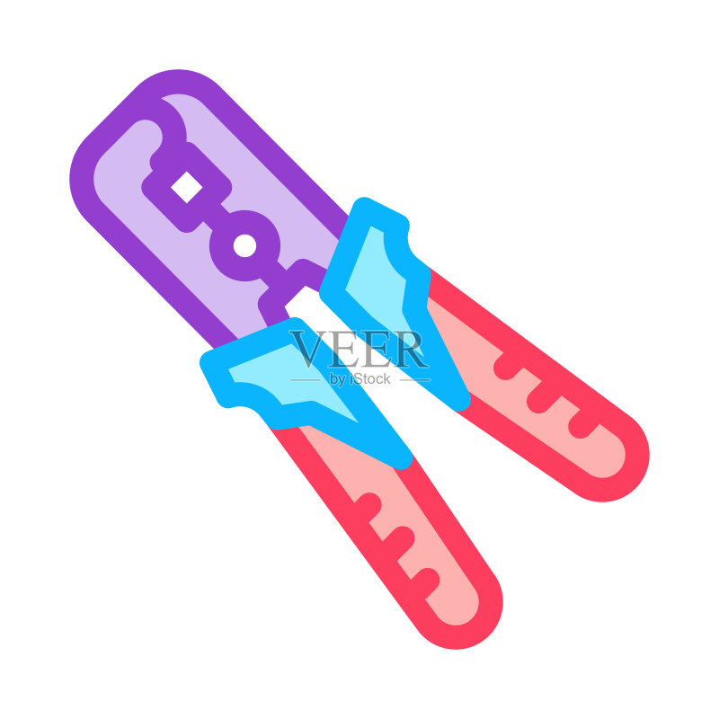 维修和连接电缆的设备彩色图标矢量图图标素材