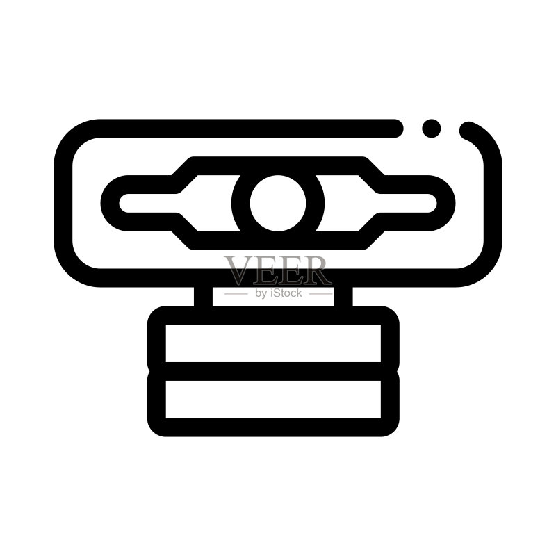 网络摄像头黑色图标矢量图图标素材