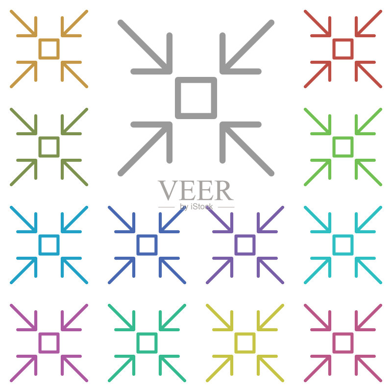 减少箭头图标图标素材